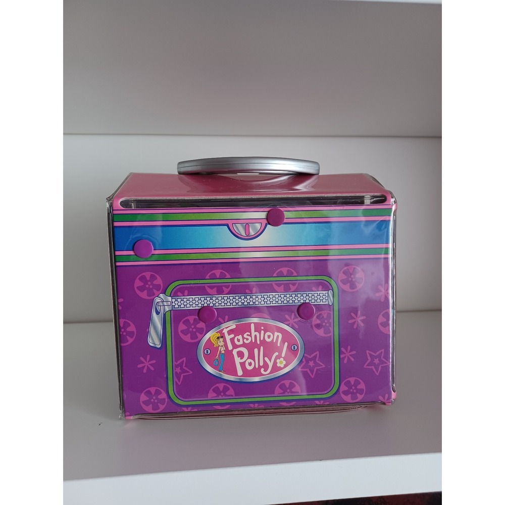 Vintage Fashion Polly Pocket Salon Boutique Fold‎ Out Playset Purple Pink Case